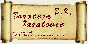 Doroteja Kasalović vizit kartica